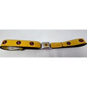Buckle-Down DC Reverse Flash Seatbelt Belt Yellow Comiccore Y2K Cosplay USA